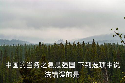 中國的當(dāng)務(wù)之急是強(qiáng)國 下列選項(xiàng)中說法錯(cuò)誤的是
