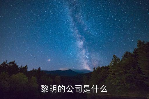 招商財(cái)富是什么公司，黎明的公司是什么
