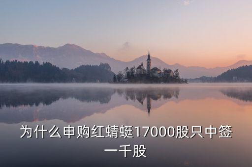 紅蜻蜓股票為什么不行，為什么申購(gòu)紅蜻蜓17000股只中簽一千股