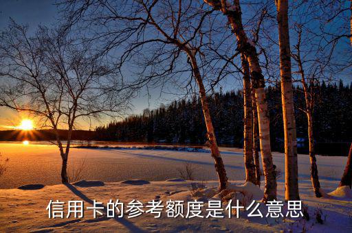 信用卡額度是什么意思，信用卡的參考額度是什么意思