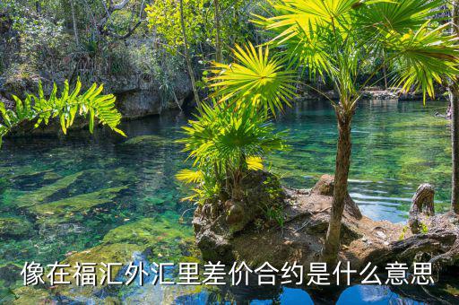 金融市場(chǎng)差價(jià)是指什么，像在福匯外匯里差價(jià)合約是什么意思