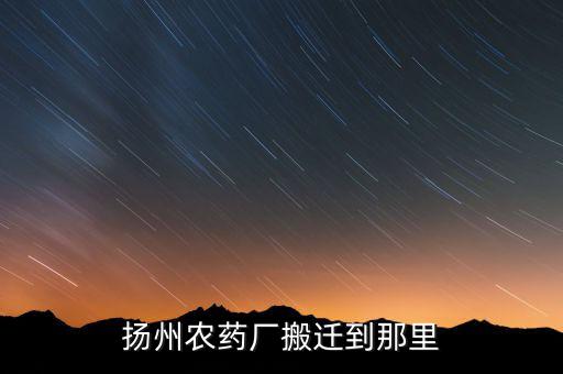 文峰路揚州農(nóng)藥廠什么時候搬遷，揚農(nóng)集團在揚州屬于什么單位