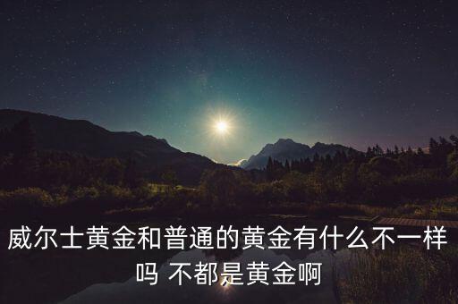 威爾士黃金為什么貴，為什么金子值錢呢