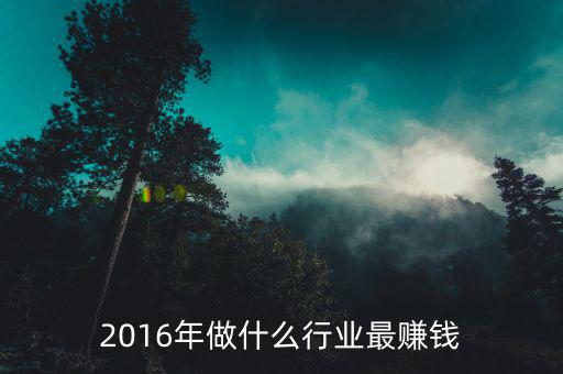 2016賺錢的行業(yè)是什么，2016年做什么行業(yè)最賺錢