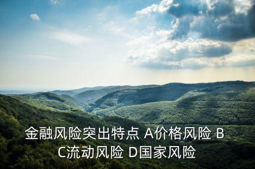 金融風(fēng)險(xiǎn)有什么特征，試述國(guó)際金融風(fēng)險(xiǎn)的特征