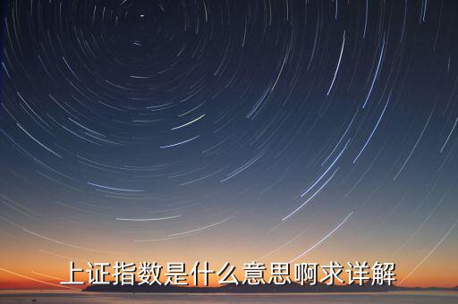 上證指數(shù)是什么意思，上證指數(shù)是什么意思求指教