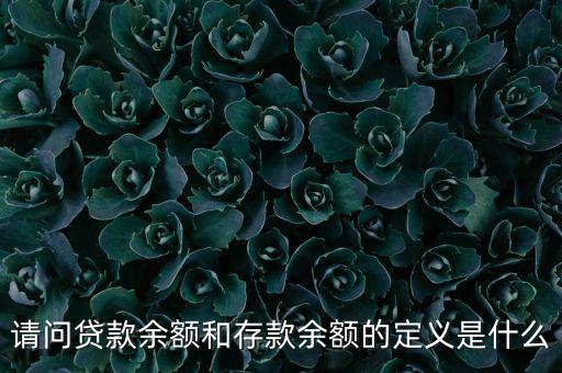 什么是金融機構(gòu)貸款余額，什么是金融機構(gòu)存貸款余額