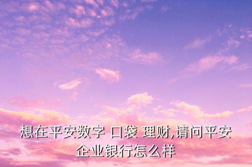 口袋理財(cái)怎么樣,平安企業(yè)推出安平數(shù)碼口袋理財(cái)非?？煽?/></a></span><span id=