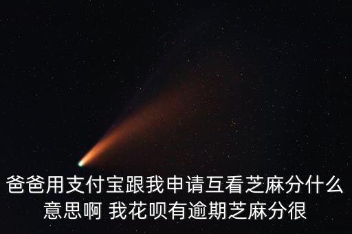 芝麻分互看有什么意思，互看芝麻分有什么好處