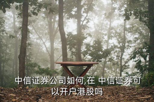 中信證券公司如何,在 中信證券可以開(kāi)戶(hù)港股嗎