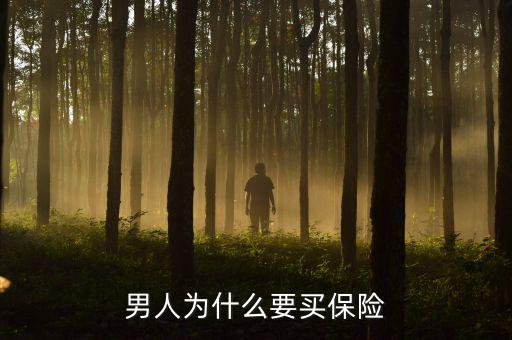 男人為什么買保險，男人買保險的理由