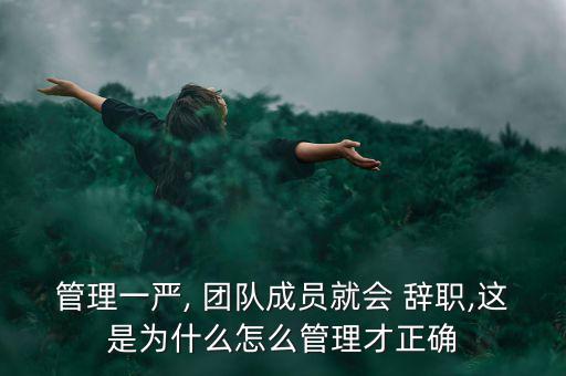 管理一嚴(yán), 團(tuán)隊成員就會 辭職,這是為什么怎么管理才正確