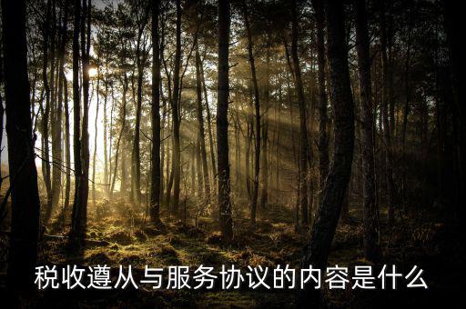 什么是稅收遵從，稅收遵從與服務協(xié)議的內(nèi)容是什么