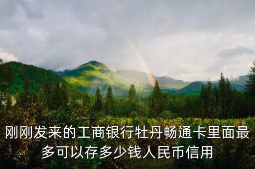 牡丹間通卡初始信用額度什么意思，牡丹卡信用額度