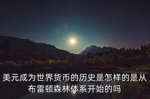 美元什么時(shí)候成為國(guó)際貨幣，美元是如何成為世界貨幣的