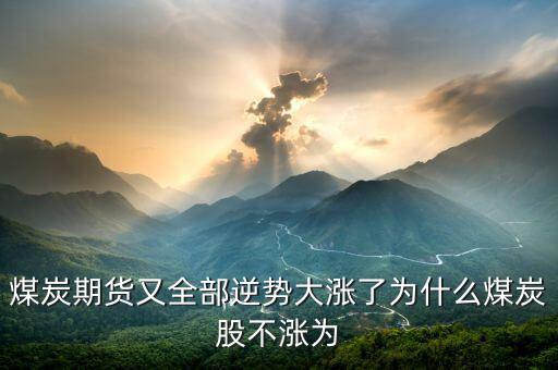 為什么煤炭股，煤炭期貨又全部逆勢(shì)大漲了為什么煤炭股不漲為