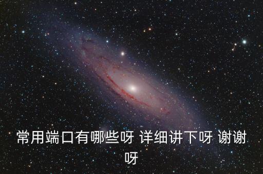 炒股端口都有什么，常用端口有哪些呀 詳細(xì)講下呀 謝謝呀