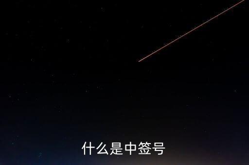 2016年什么是中簽號，中簽號是什么意思