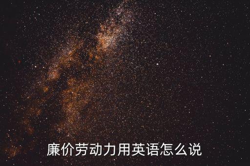 廉價(jià)勞動(dòng)力是什么意思，post horse是什么意思