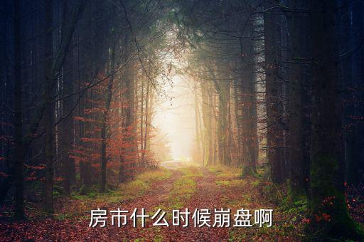 中國(guó)房產(chǎn)什么時(shí)候崩盤，中國(guó)的房市什么時(shí)候崩潰