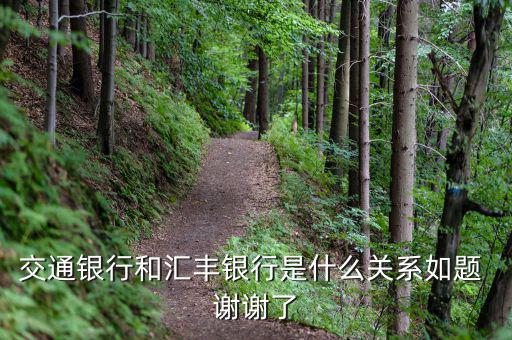 交通銀行和匯豐銀行什么關系，請問 交通銀行與匯豐銀行在業(yè)務上有什么關系嗎