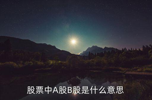 b股有什么意義，股票中A股B股是什么意思