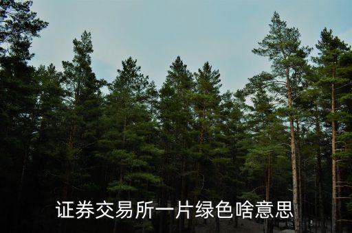 股票一片綠什么意思，股票綠了是什么意思么