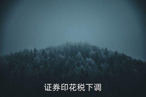 證券印花稅什么時候調(diào)整，印花稅何時調(diào)減