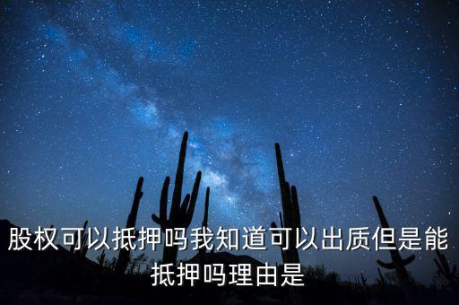 股權(quán)為什么不能抵押，股權(quán)可不可以進(jìn)行抵押