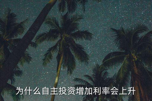 投資為什么會使利率增高，為什么自主投資增加利率會上升