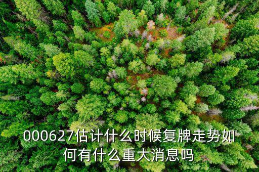 000627估計(jì)什么時候復(fù)牌走勢如何有什么重大消息嗎