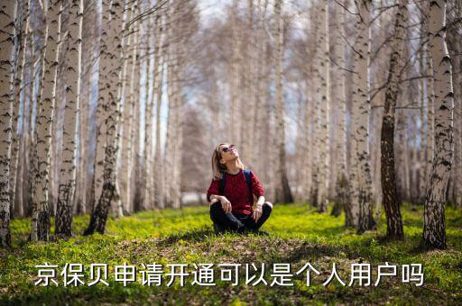 京保貝申請開通可以是個(gè)人用戶嗎