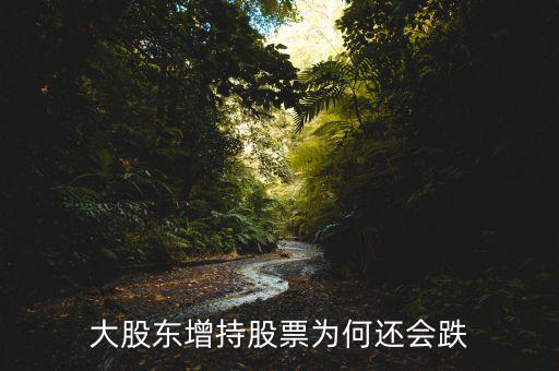 股東增持股票為什么跌，為什么股東增持股價卻下跌