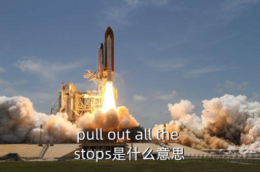 財政刺激是什么，pull out all the stops是什么意思