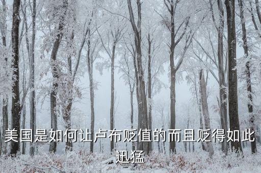 盧布兌換美元貶值是什么決定的，盧布為什么貶值