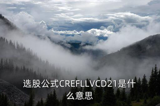 股票里的D2什么意思，選股公式CREFLLVCD21是什么意思