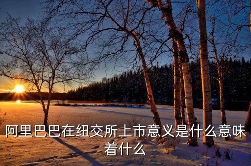 阿里巴巴在美國(guó)上市意味著什么，阿里巴巴在紐交所上市意義是什么意味著什么