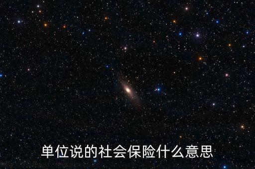 單位社保是什么，單位說(shuō)的社會(huì)保險(xiǎn)什么意思