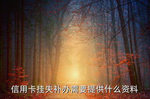 信用卡掛失需要什么，銀行信用卡掛失要帶哪些東西啊