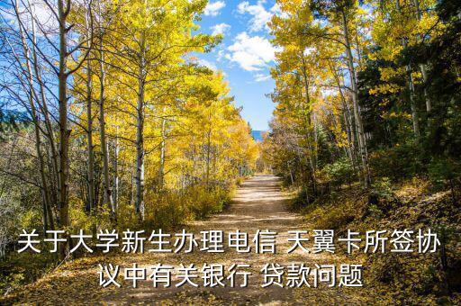 關于大學新生辦理電信 天翼卡所簽協議中有關銀行 貸款問題