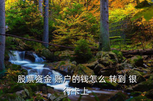  股票資金 賬戶的錢(qián)怎么 轉(zhuǎn)到 銀行卡上