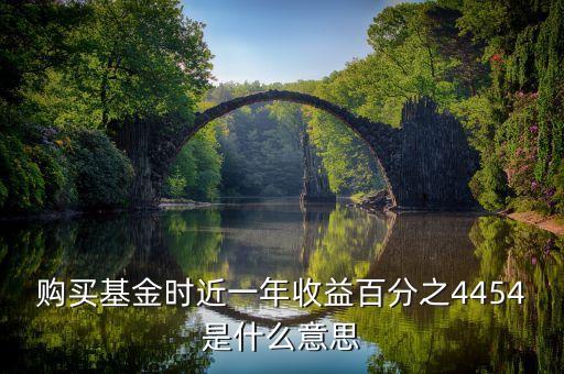 基金近一年收益是什么意思，基金近一年收益率是什么意思在支付寶的螞蟻聚寶上看到的