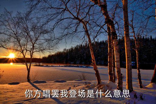 你方唱罷我登場是什么意思，你方唱罷我登場是什么意思