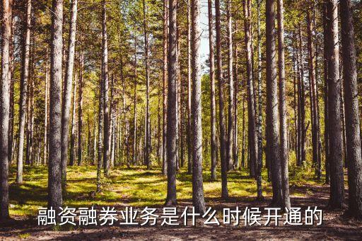 融資融券業(yè)務(wù)什么時候開始的，融資融券什么時候開始