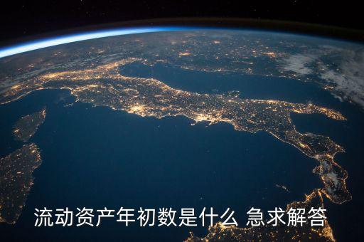 流動(dòng)資產(chǎn)的年初數(shù)是什么意思，流動(dòng)資產(chǎn)年初數(shù)是什么 急求解答