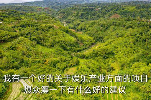 娛樂產業(yè)投資什么好，我有一個好的關于娛樂產業(yè)方面的項目想眾籌一下有什么好的建議