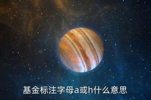 基金中的房地產(chǎn)a卷商a是什么意思，基金標(biāo)注字母a或h什么意思