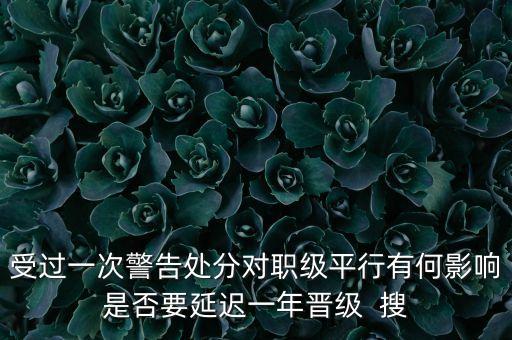 銀行警告處分有什么影響，受過(guò)一次警告處分對(duì)職級(jí)平行有何影響是否要延遲一年晉級(jí)  搜