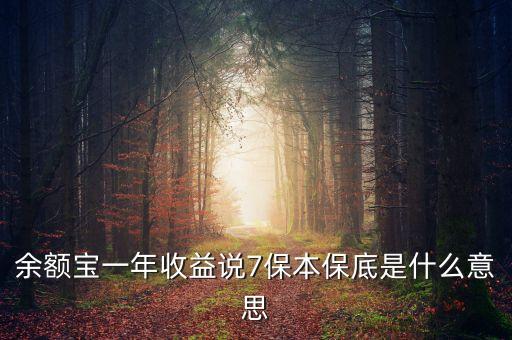 保底收益什么意思，保底收益猶豫期后可根據(jù)本金及保底收益作為還款來源 請問這