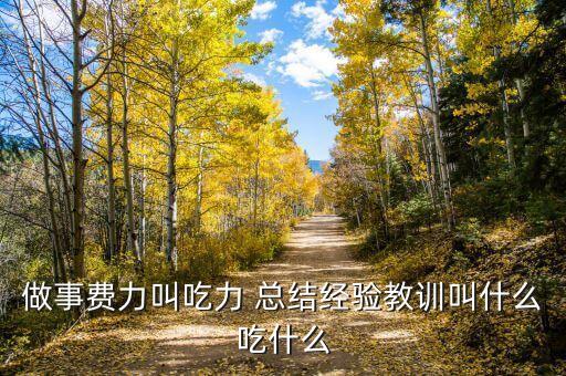 總結(jié)經(jīng)驗教訓(xùn)叫什么，總結(jié)經(jīng)驗教訓(xùn)叫吃什么
